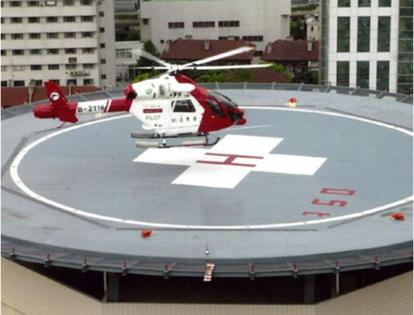 大厦主楼的顶层建造直升机停机坪的用途是什么